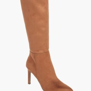 Open Edit — Barbara Tall Pointed Brown Suede Boots